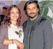  ??  ?? HAPPY: Sarita Birje and R Madhavan