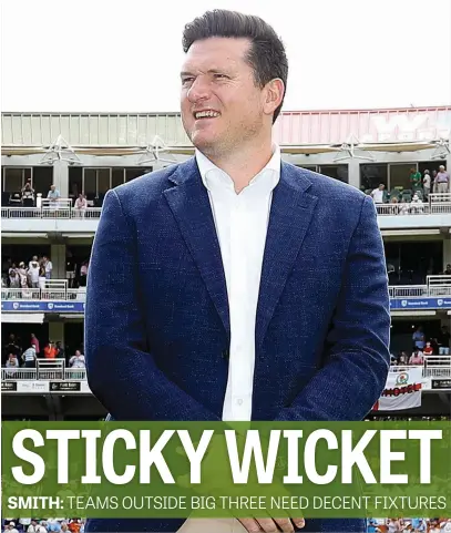 ?? Picture: Gallo Images ?? FRANKLY SPEAKING. Cricket South Africa director of cricket Graeme Smith has called for for sport’s internatio­nal governing body to show more leadership.