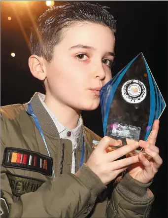  ??  ?? Charles Kirwan won the Primary school stars competitio­n.Picture: Paul Connor.