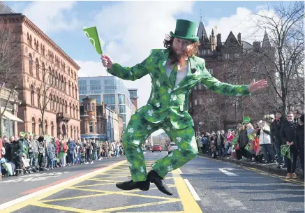  ??  ?? Axed: the usual St Patrick’s Day celebratio­ns are cancelled in Belfast this year