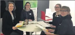  ??  ?? Pictured, left to right: Elizabeth McDermott, STEM co-ordinator at Loughborou­gh Amherst School; Clare Maher, head of maths at Grace Dieu Manor School, Thringston­e; and Samantha Wells and Lauren Hemsworth, science co-ordinators at Riverside Primary School, Birstall.