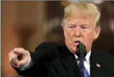  ?? EVAN VUCCI — THE ASSOCIATED PRESS ?? President Donald Trump speaks during a news conference in the East Room of the White House, Wednesday in Washington.