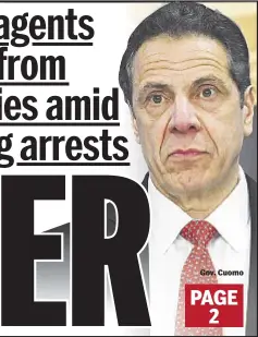  ??  ?? Gov. Cuomo