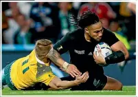  ??  ?? The last time Ma’a Nonu played for the All Blacks, he scored a brilliant try in the World Cup final.