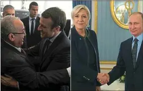  ??  ?? Macron s’est rendu en Algérie, en février, et Le Pen en Russie, en mars.