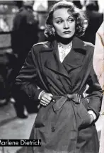 ??  ?? Marlene Dietrich