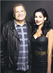  ?? Michael Bezjian WireImage ?? AMIE HARWICK, who was killed at her home, with Drew Carey in 2017. The two were once engaged.