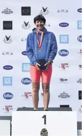  ??  ?? Champ Nicola Watson from Crieff took top spot in the veterans category