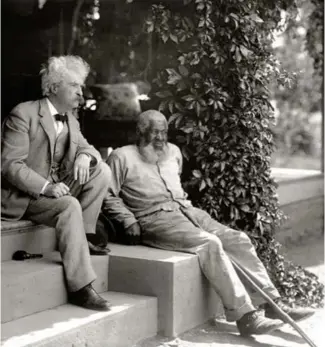  ?? F.E. ?? Mark Twain y su amigo en Quarry Farm, John T. Lewis.