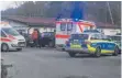  ?? FOTO: PR ?? Krankenwag­en und die Polizei mussten zum abgebroche­nen Kreisliga-Spiel in Egesheim anrücken.