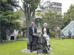  ?? PHOTO: GERARD O’BRIEN ?? Modern times . . . Larnach Castle managing director Norcombe Barker and owner Margaret Barker on the castle grounds earlier this week.