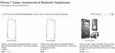  ?? USA TODAY ?? Amazon’s iPhone 7 accessorie­s page, which launched before Apple revealed the new product.