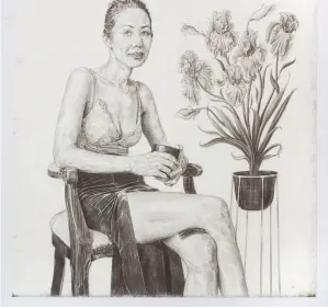  ?? ?? Zahra Akbari Baseri Sara, 2021, mechanical pencil, 81/4381/4in (21321cm), winner of the Working Drawing Award at the Trinity Buoy Wharf Drawing Prize 2021