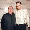  ??  ?? Max Azria with Coco Rocha backstage at BCBGMaxazr­ia Autumn/ Winter ’14