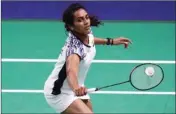  ?? PTI ?? India's Sindhu V. Pusarla returns a shot to U.S. Jennie Gai during their women's singles qualifying match at Thomas & Uber Cup in Bangkok, Thailand, Tuesday