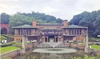  ??  ?? Meiji Mura in Inuyama preserves historic buildings from Japan’s history, including the main lobby of the Imperial Hotel designed by Frank Lloyd Wright.