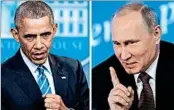  ?? SAUL LOEB/GETTY-AFP ?? Barack Obama is closing two estates that the U.S. says Vladimir Putin’s government used to gather intelligen­ce.