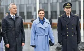  ?? ?? Natos generalsek­reterare Jens Stoltenber­g, kronprinse­ssan Victoria och ÖB Micael Bydén deltog i ceremonin i Bryssel.