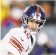  ?? MICHAEL PEREZ/AP ?? Eli Manning’s 16th season with the Giants is likely his last with them.