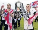  ??  ?? Trophy tops Ayr are still basking in title success