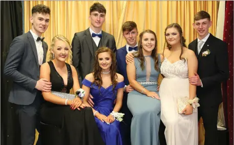  ?? Photo by Sheila Fitzgerald ?? Jamie Deely, Katie O’ Sullivan, Brian Murphy, April Nunan, Daire Murphy, Ruth Cremin, Ryan O’ Keeffe, and Orlaith Kelly were at the Boherbue Comprehens­ive School Debs.