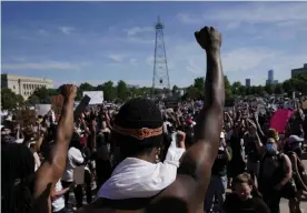  ?? Photograph: Nick Oxford/Reuters ?? Black Lives Matter protest in Oklahoma City after the death of George Floyd in May 2020.