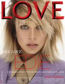  ??  ?? Edie Campbell on the cover of the latest issue of Love, which goes on sale Feb. 5.