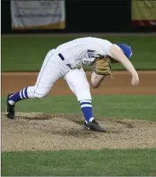  ?? Photos courtesy of Wheaton College ?? Wheaton sophomore and Lincoln graduate Trevor Marques (pictured) fired a complete-game four-hitter in the Lyons’ 6-0 victory over Shenandoah of Virginia in the Division III Mid- Atlantic regional. Marques and the Lyons advanced to the Division III...