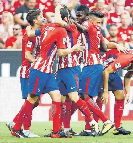  ?? FOTO: SIRVEN T ?? El Atlético de Madrid ganó al Nápoles y jugará la final de la Audi Cup que se está disputando en Munich