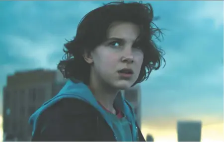  ?? PHOTOS: WARNER BROS. ?? Millie Bobby Brown says she is rooting for Godzilla to emerge the victor in the latest incarnatio­n depicting its monstrous rivalry with King Kong. Godzilla vs. Kong is set for release Wednesday, and even the film's cast members claim not to know the ultimate winner.