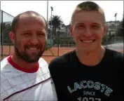  ?? (Photo DR) ?? Après une première collaborat­ion en , Didier Lanne (à gauche) et Alexandre Sidorenko vont se retrouver sur les courts seynois.