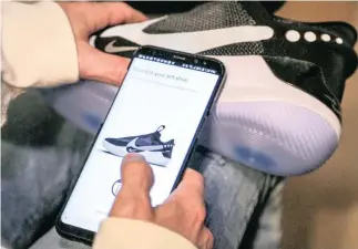  ?? | WASHINGTON POST ?? NIKE’S Adapt BB shoes stopped working for some owners after a software update.