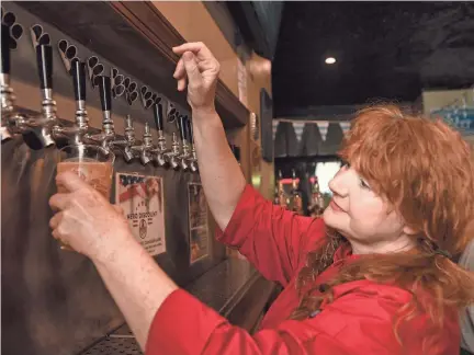  ?? ALEX HICKS JR./SPARTANBUR­G HERALD-JOURNAL ?? Rotties 221 Biergarten owner Yana Kosic Allen works in the restaurant on Jan. 26. She had to close in July because of rising insurance costs.