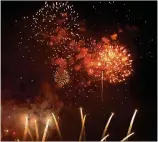  ?? AJC 2019 ?? The Fourth of July fireworks display at Centennial Olympic Park in Atlanta is among several that have been canceled. Others in Kennesaw, Lilburn and Braselton have been postponed to September and November.