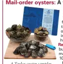  ??  ?? A Taylor oyster sampler