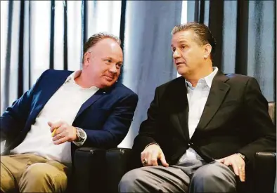  ?? Pablo Alcala / TNS ?? Kentucky football coach Mark Stoops took to Twitter Thursday to push back at men’s basketball coach John Calipari’s assessment that UK is a basketball school.