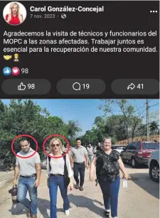  ?? ?? Con termo en mano, Juan Doldán Ortigoza recorría las calles de Lambaré con su suegra, la concejala Graciela Carolina González.