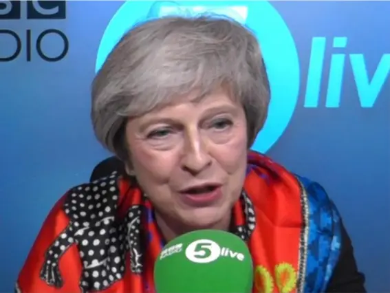  ??  ?? The prime minister takes questions from 5 Live listeners yesterday (BBC)