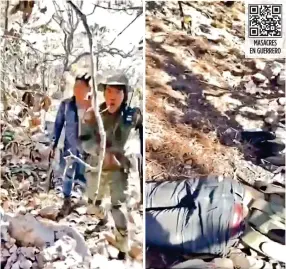  ?? ?? MASACRES EN GUERRERO
█ Integrante­s de la organizaci­ón criminal “Los Tlacos” divulgaron videos con los cadáveres de 17 sicarios de “La Familia Michoacana” en Totolapan.