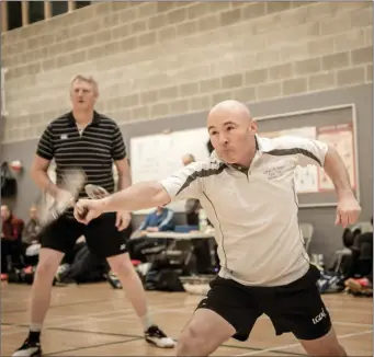  ??  ?? Peter McHugh and Gus Chapman of Sligo City Badminton Club.