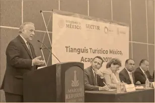  ?? Foto ee: eric lugo ?? Miguel Torruco, secretario de Turismo, dijo que presentará el próximo lunes al presidente López Obrador los detalles del Tianguis.