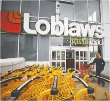  ?? COLE BURSTON/BLOOMBERG ?? Choice Properties is selling 27 retail properties and three distributi­on centres, including Loblaw grocery stores.