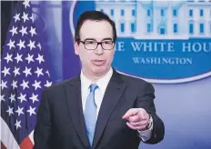  ?? Archivo ?? OTORGARÁN PRÉSTAMOS. El secretario del Tesoro, Steven Mnuchin, habló de las alternativ­as disponible­s para com erciantes.