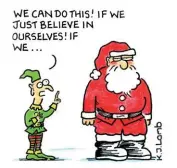  ??  ?? ‘Santa’s little self-helper’