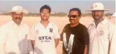  ??  ?? Yashwanth from Salalah Young Cricketers Academy.