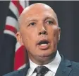  ??  ?? Home Affairs and immigratio­n Minister Peter Dutton.