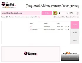  ??  ?? FakeMail, one of many sites that provide burner emails.