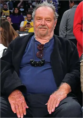  ?? ?? Lakers fan: Jack Nicholson, courtside in LA at the weekend