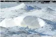  ?? DAVE JOHNSON/WELLAND TRIBUNE ?? An ice volcanoes is whon on Lake Erie at Waterfront Park in Crystal Beach.