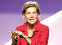  ?? Carlos Osorio/ Associated Press ?? ■ Democratic presidenti­al candidate Sen. Elizabeth Warren, D-Mass., speaks during a candidates forum Wednesday at the 110th NAACP National Convention in Detroit.